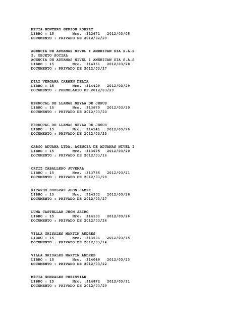 BOLETIN DE MARZO DE 2012 - CÃ¡mara de Comercio de Cartagena