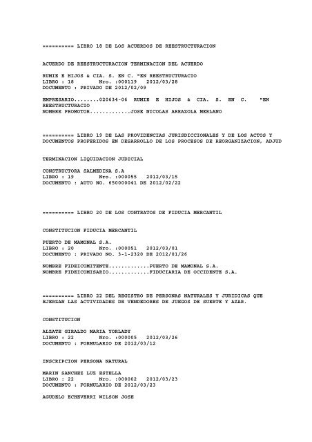 BOLETIN DE MARZO DE 2012 - CÃ¡mara de Comercio de Cartagena