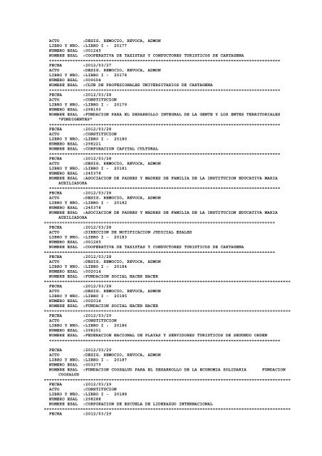 BOLETIN DE MARZO DE 2012 - CÃ¡mara de Comercio de Cartagena