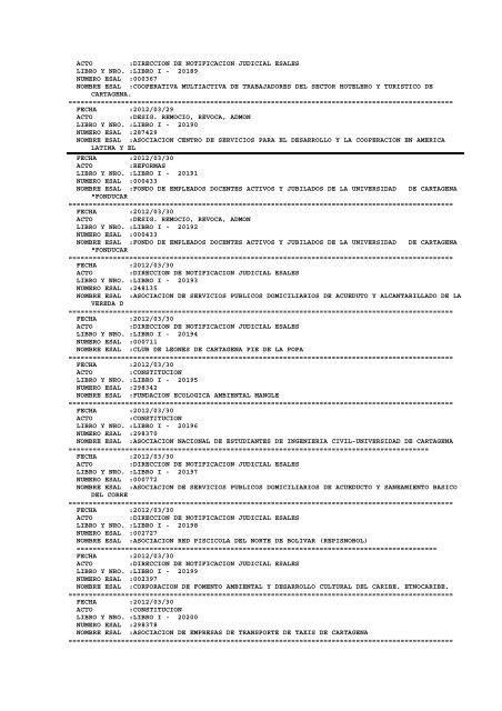 BOLETIN DE MARZO DE 2012 - CÃ¡mara de Comercio de Cartagena