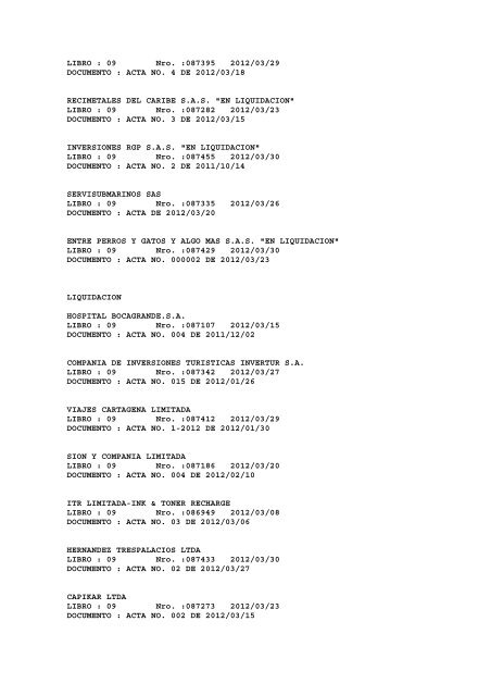 BOLETIN DE MARZO DE 2012 - CÃ¡mara de Comercio de Cartagena