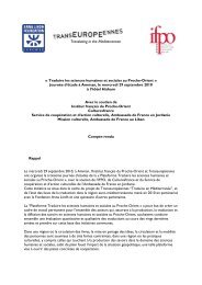 Traduire les sciences humaines et - TranseuropÃ©ennes