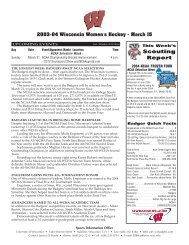 2003-04 Wisconsin Women's Hockey - March 15 - UWBadgers.com