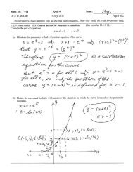 Math 152 _ 01 Quiz 4 Name: /-(e(/b