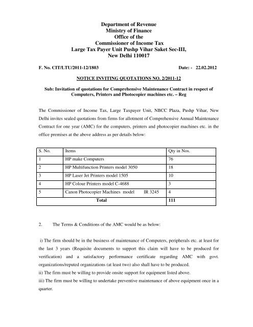 Department of Revenue Ministry of Finance Office of the ...