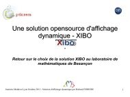 Une solution opensource d'affichage dynamique - XIBO - Mathrice