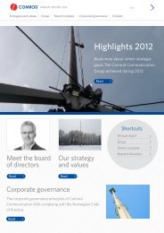 Annual report 2012 - Comrod