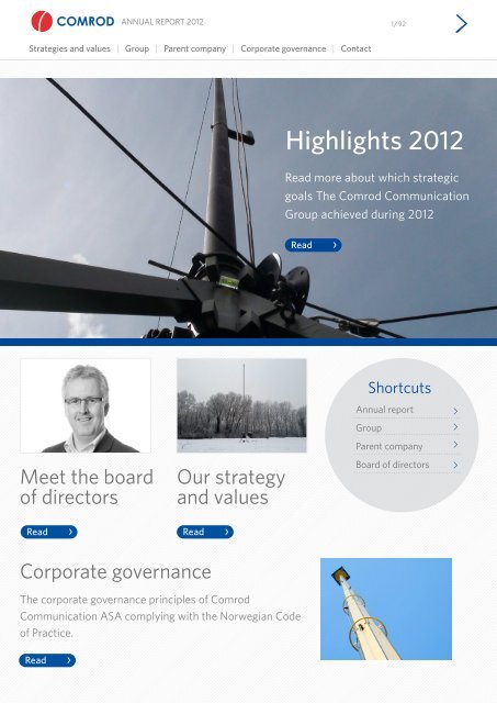 Annual report 2012 - Comrod