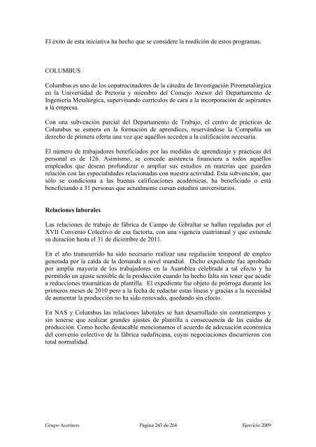 acerinox, sa junta general ordinaria de accionistas