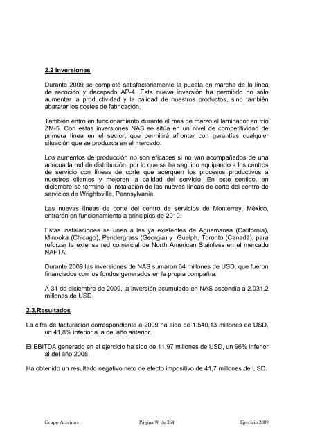 acerinox, sa junta general ordinaria de accionistas