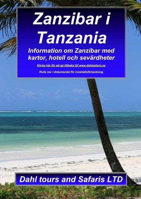 hotell pÃ¥ Zanzibar i Tanzania samt reseinformation - Dahl Safaris