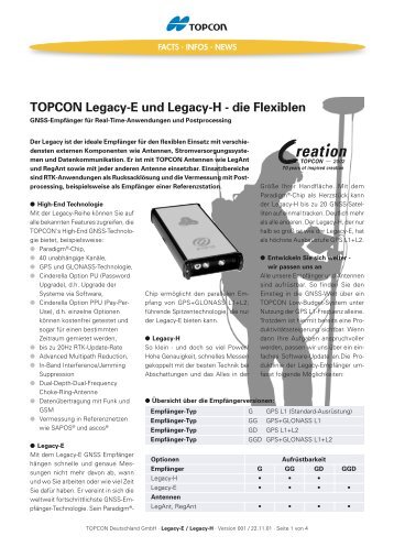 TOPCON Legacy-E und Legacy-H - die Flexiblen