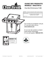 GUIDE DES PRODUITS MODÃLE 466270912 - Char-Broil Grills