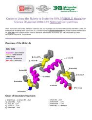 Guide to Prebuild Rubric - Center for BioMolecular Modeling