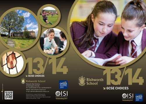 GCSE Choices Handbook - Rishworth School