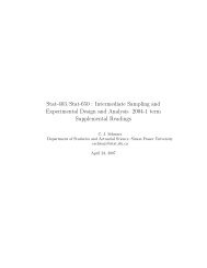 Stat-403/Stat-650 : Intermediate Sampling and Experimental Design ...