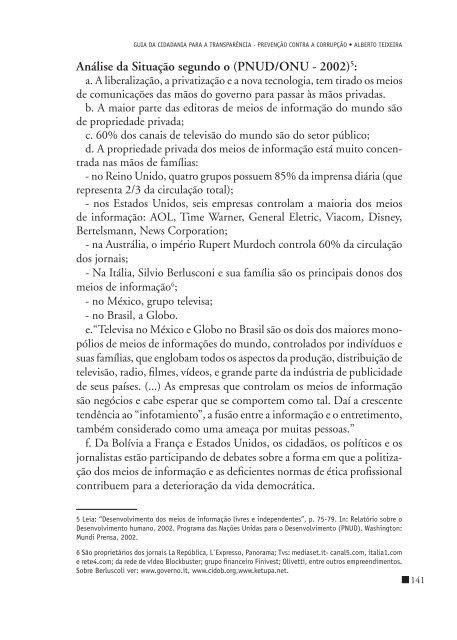 Guia da cidadania para a transparÃªncia: prevenÃ§Ã£o contra - InÃ­cio