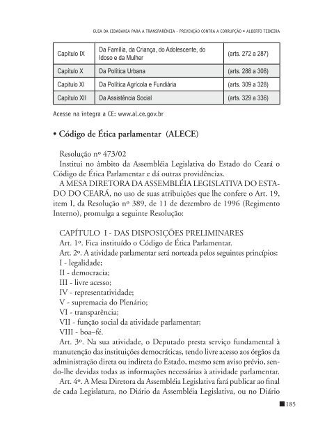 Guia da cidadania para a transparÃªncia: prevenÃ§Ã£o contra - InÃ­cio