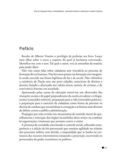 Guia da cidadania para a transparÃªncia: prevenÃ§Ã£o contra - InÃ­cio