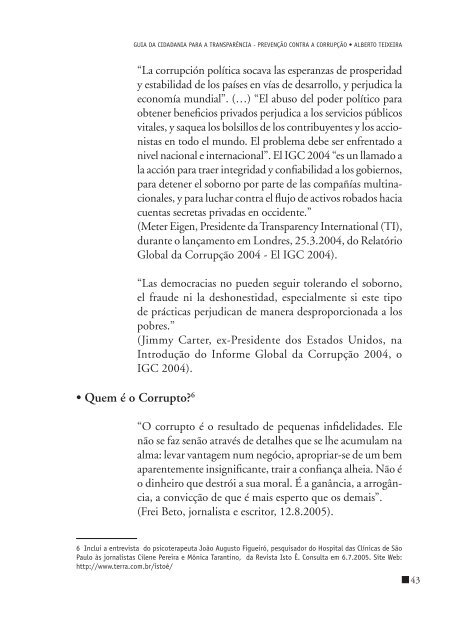 Guia da cidadania para a transparÃªncia: prevenÃ§Ã£o contra - InÃ­cio