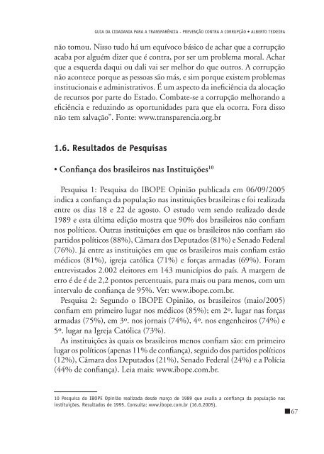 Guia da cidadania para a transparÃªncia: prevenÃ§Ã£o contra - InÃ­cio