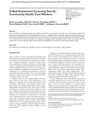 A Risk Assessment Screening Tool for Community ... - Western Health