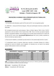 UFMT / ICET - CUA Unidade I - Pontal do Araguaia - MT - Campus ...