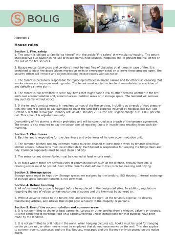 House rules - SiO