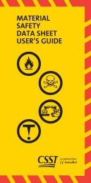 MATERIAL SAFETY DATA SHEET USER'S GUIDE - CSST