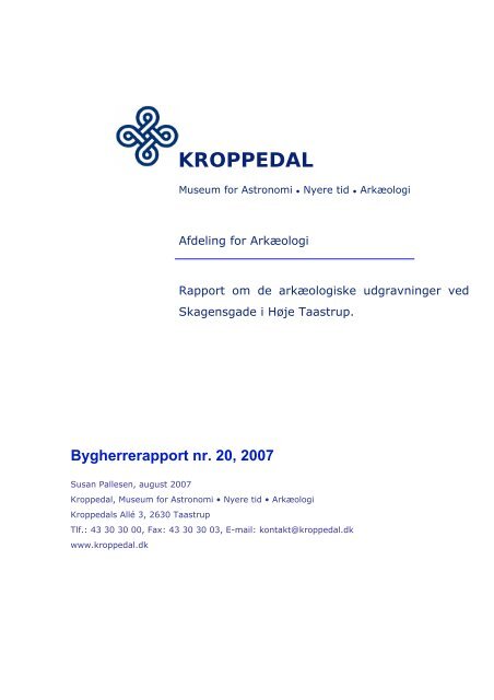 Bygherrerapport TAK 1370 - Kroppedal Museum