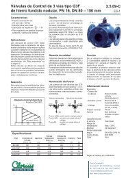 Válvulas de Control de 3 vías tipo G3F, de hierro ... - Clorius Controls