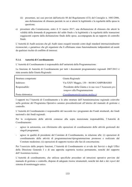 REGIONE MOLISE POR FESR 2007 â 2013 CCI ... - Ufficio Europa