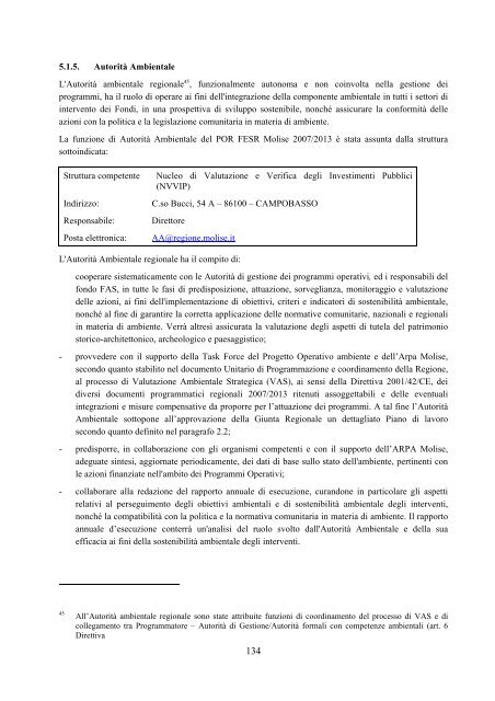 REGIONE MOLISE POR FESR 2007 â 2013 CCI ... - Ufficio Europa