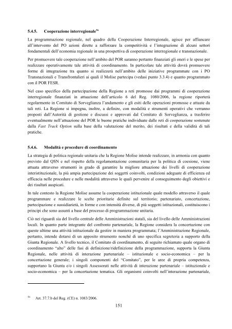 REGIONE MOLISE POR FESR 2007 â 2013 CCI ... - Ufficio Europa