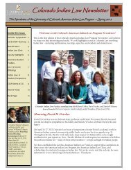 Colorado Indian Law Newsletter - Colorado Law