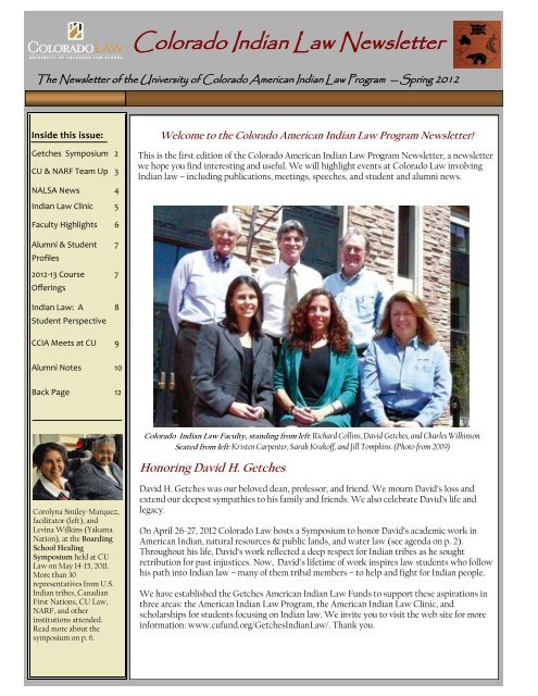 Colorado Indian Law Newsletter - Colorado Law