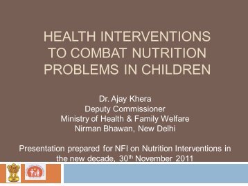 (undernutrition and micronutrient deficiencies) in children