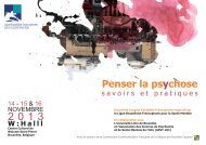 Penser la psychose - Ligue Bruxelloise Francophone pour la SantÃ© ...