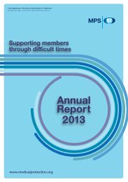Latest annual report and accounts - Medical Protection Society