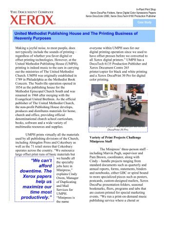 United Methodist Publishing House and The Printing Business