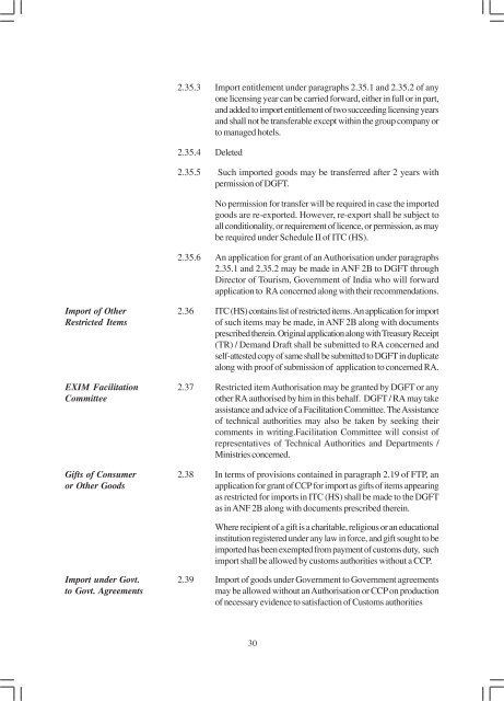 Foreign Trade Procedures 2008-2009 - Directorate General of ...