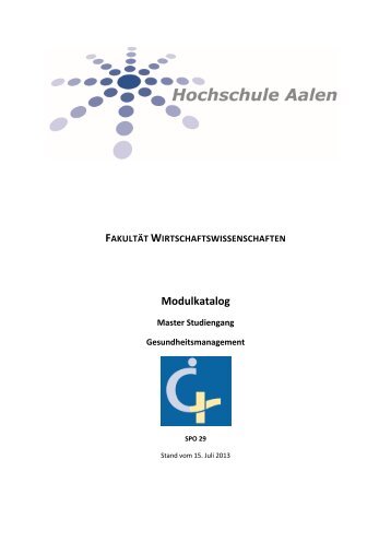 Modulkatalog SPO 29 - Hochschule Aalen