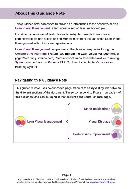 Maintenance - Introduction to Lean Visual ... - Highways Agency