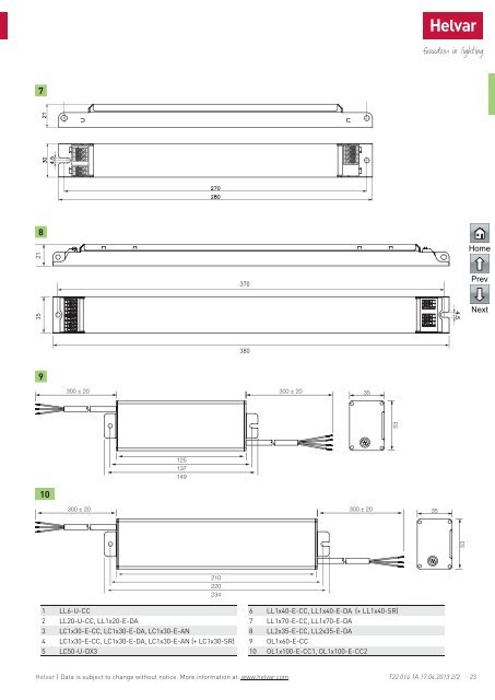 Component catalogue 2013 - Helvar