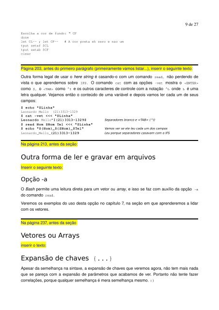 Incluir na pág, 84, após o primeiro parágrafo e antes de “Imagi