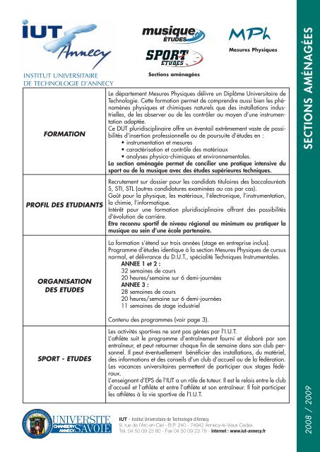 modèle 2008 - IUT Annecy - Université de Savoie