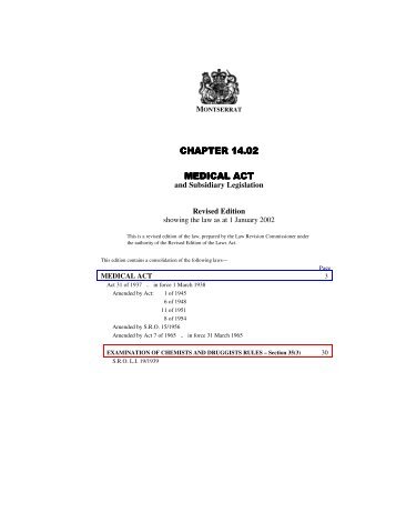 CHAPTER 14.02 MEDICAL ACT