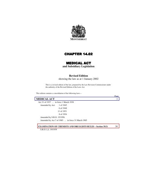 CHAPTER 14.02 MEDICAL ACT
