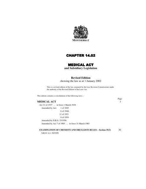 CHAPTER 14.02 MEDICAL ACT