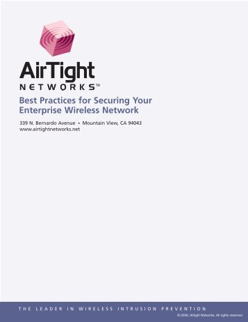 Best Practices for Securing Your Enterprise ... - AirTight Networks